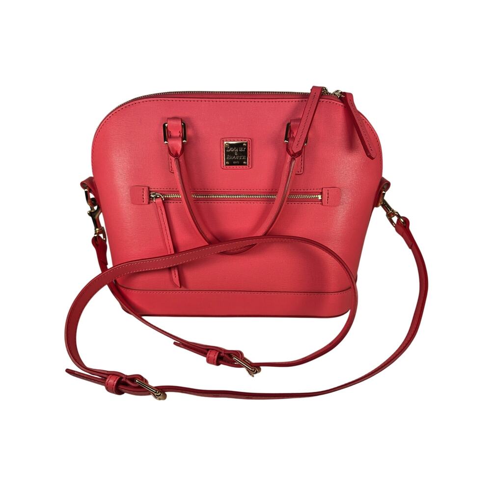 Dooney & Bourke Domed Zip Satchel Pink Purse Crossbody